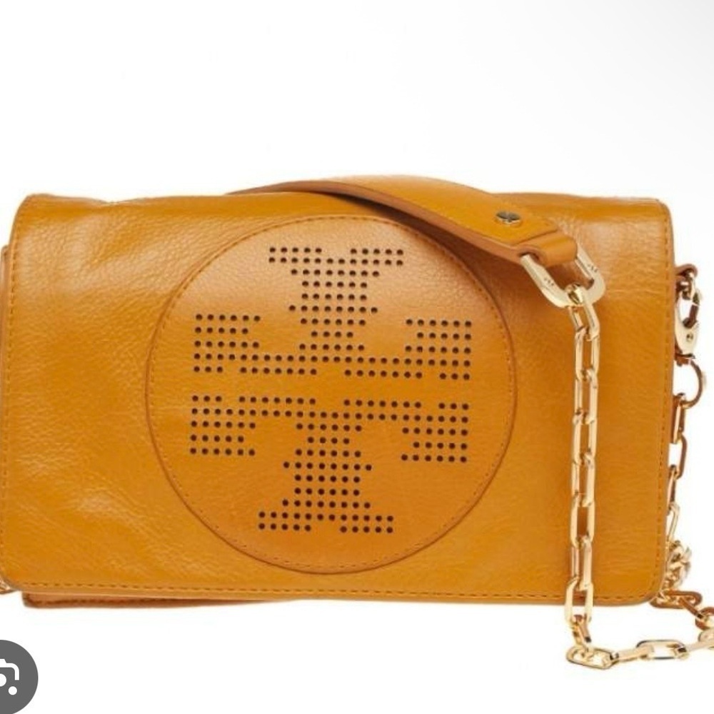 Tory Burch crossbody bag Mustard Yellow Leather (Missing Chain strap) - Picture 14 of 16